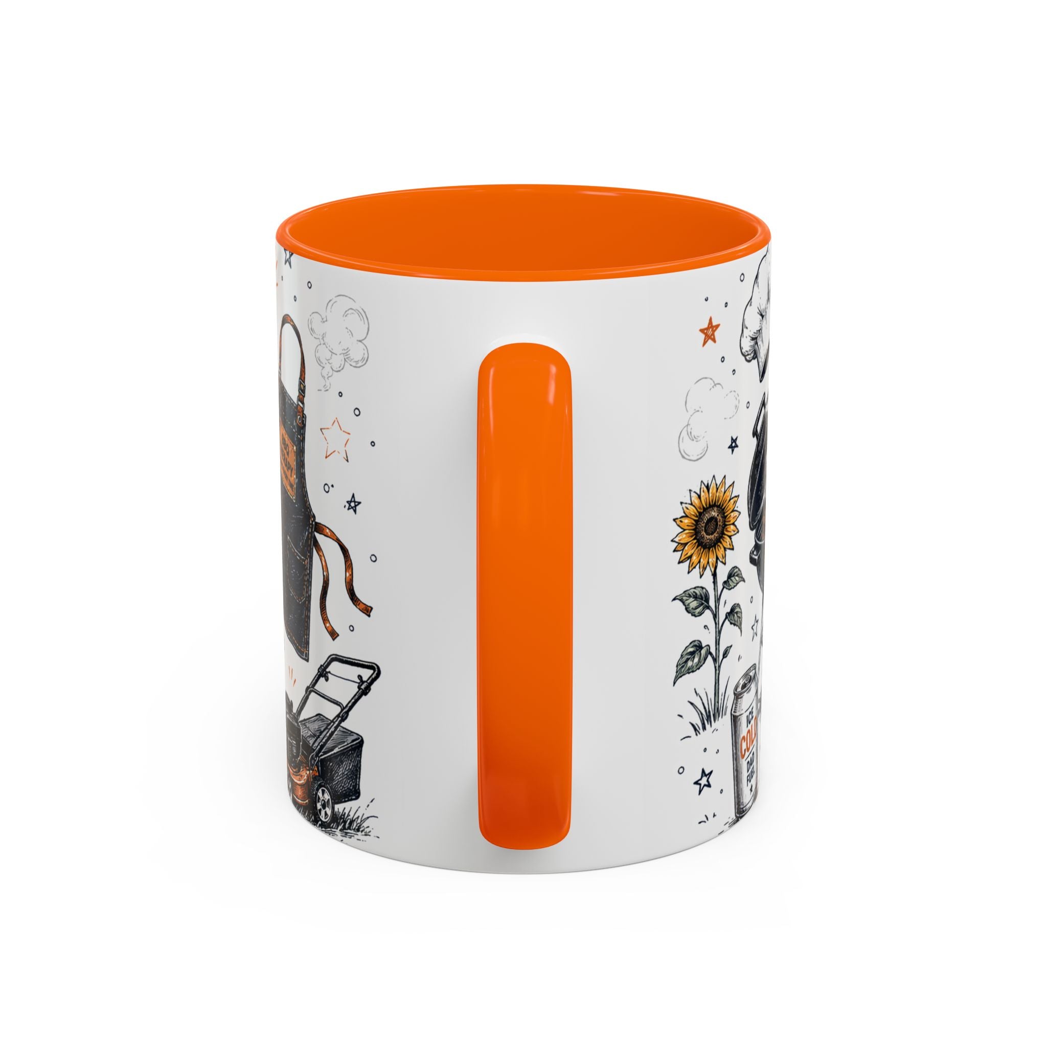 Grill Master Coffee Mug | Father's Day Gift for Dad | Accent Color Ceramic 11oz 15oz