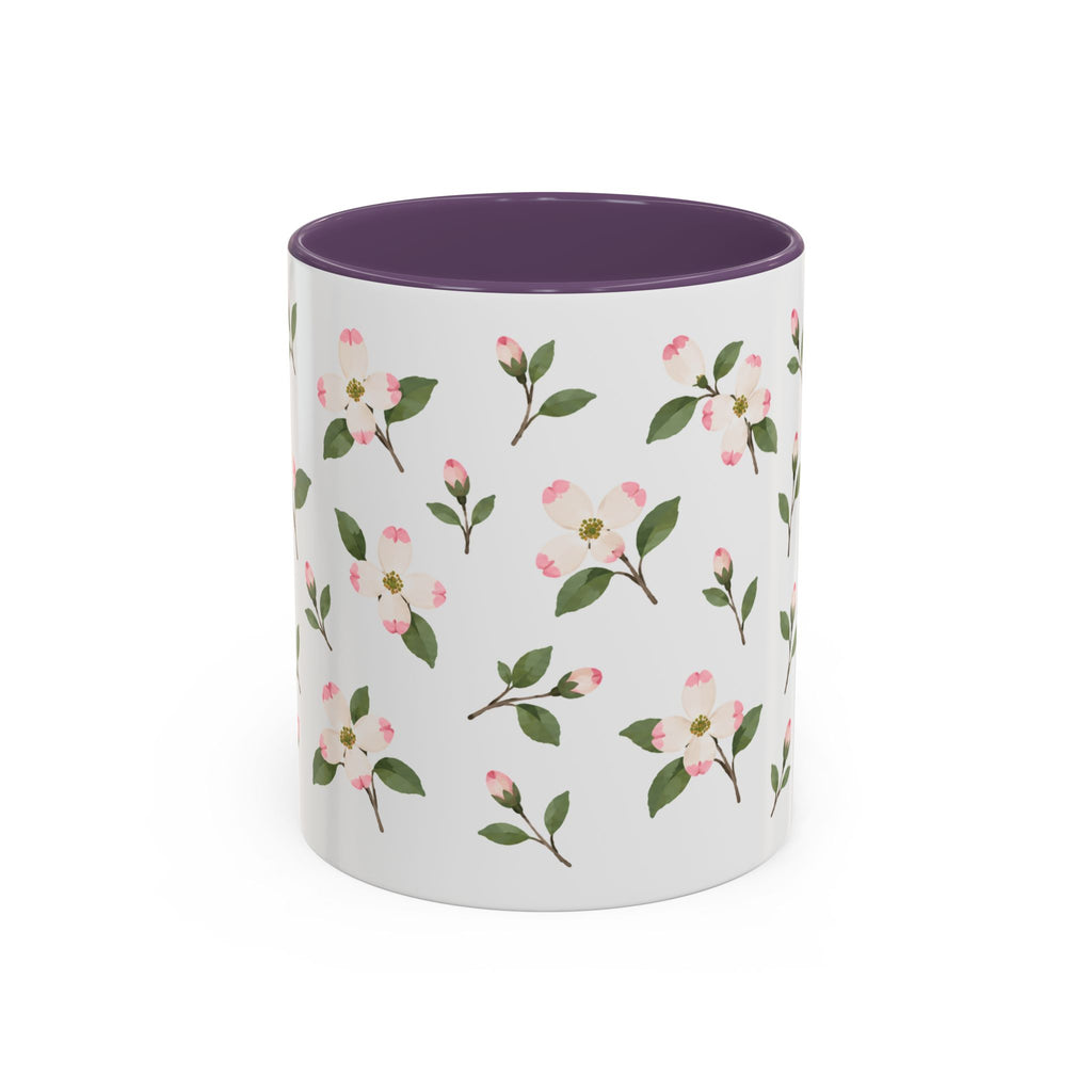 Virginia American Dogwood Mug, State Flower Floral Coffee Cup, 11oz Botanical Gift
