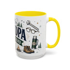 Grandpa The Legend Coffee Mug | Gift From Grandkids | Accent Color Ceramic 11oz 15oz