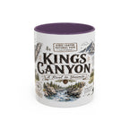 Kings Canyon National Park Coffee Mug | California Sierra Nevada Sequoia Gift | Accent Color Ceramic 11oz 15oz
