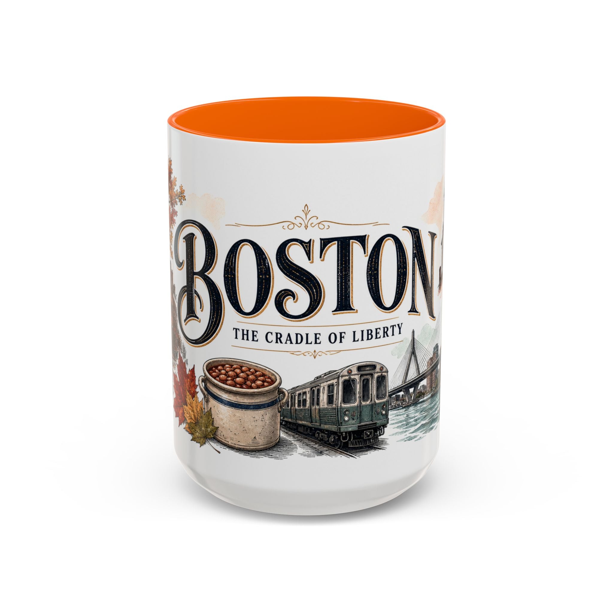 Boston Coffee Mug | United States Travel Souvenir | Vintage Illustrated City Gift | 11 oz 15 oz Accent Mug