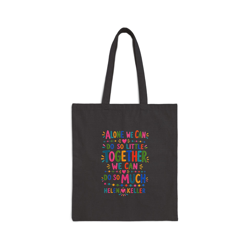 Inspirational Quote Tote Bag | Colorful Canvas Bag | Positive Literary Gift