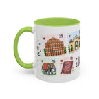 Jaipur Coffee Mug | Postage Stamp Collage Mug | Travel Souvenir Accent Cup 11oz 15oz