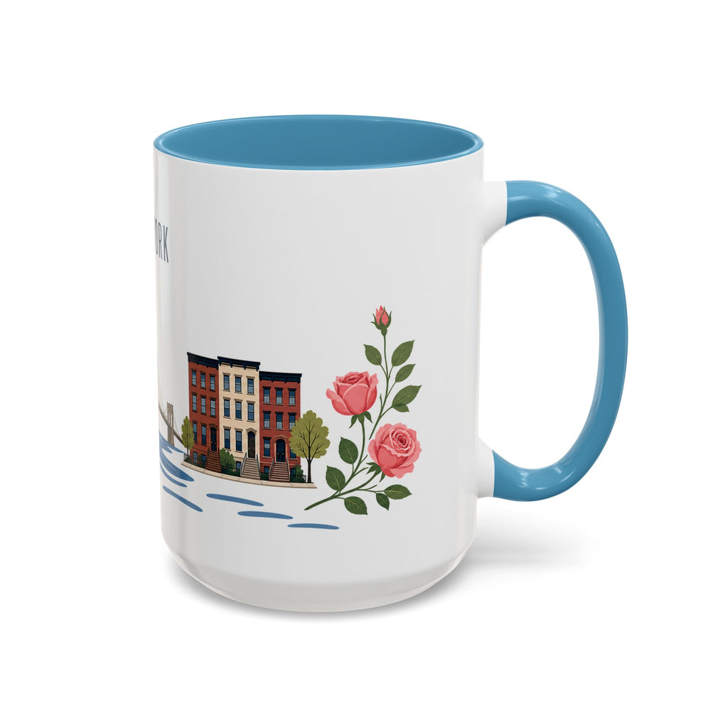 New York Coffee Mug | United States Travel Souvenir | Porcelain Decal City Gift | 11oz 15oz Accent Mug