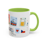 Prague Coffee Mug | Postage Stamp Collage Mug | Travel Souvenir Accent Cup 11oz 15oz