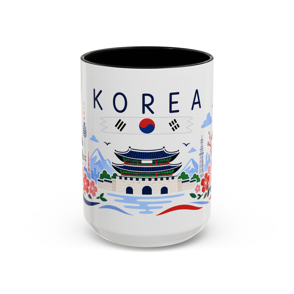 South Korea Coffee Mug | Travel Souvenir Accent Mug | Country Gift Ceramic Cup 11oz 15oz