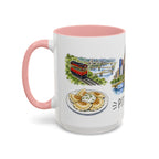 Pittsburgh Illustrated Travel Mug | City Souvenir Accent Coffee Mug | 11oz 15oz Ceramic Cup