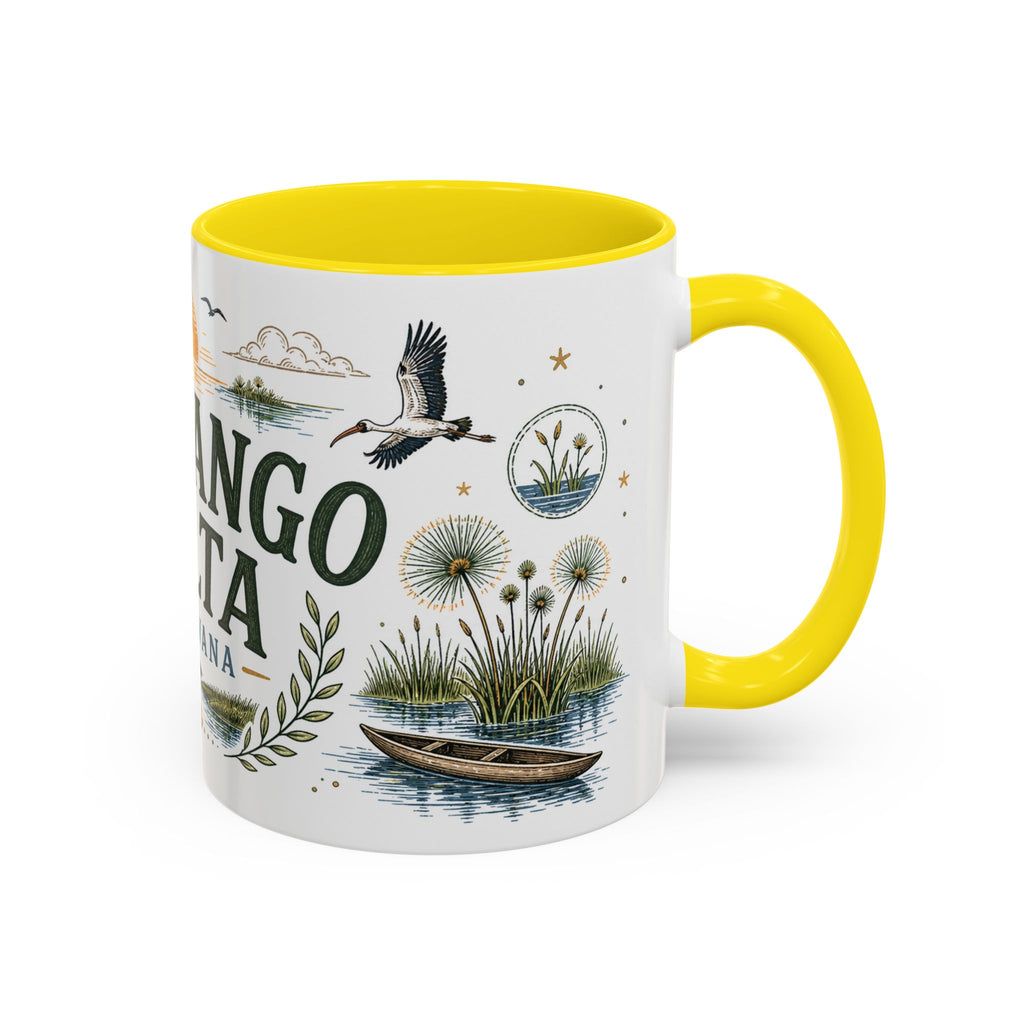 Okavango Delta Coffee Mug | Travel Destination Souvenir Gift | Accent Color Ceramic 11oz 15oz