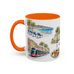 Nice Illustrated Travel Mug | City Souvenir Accent Coffee Mug | 11oz 15oz Ceramic Cup