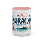 Boracay Coffee Mug | Travel Destination Souvenir Gift | Accent Color Ceramic 11oz 15oz