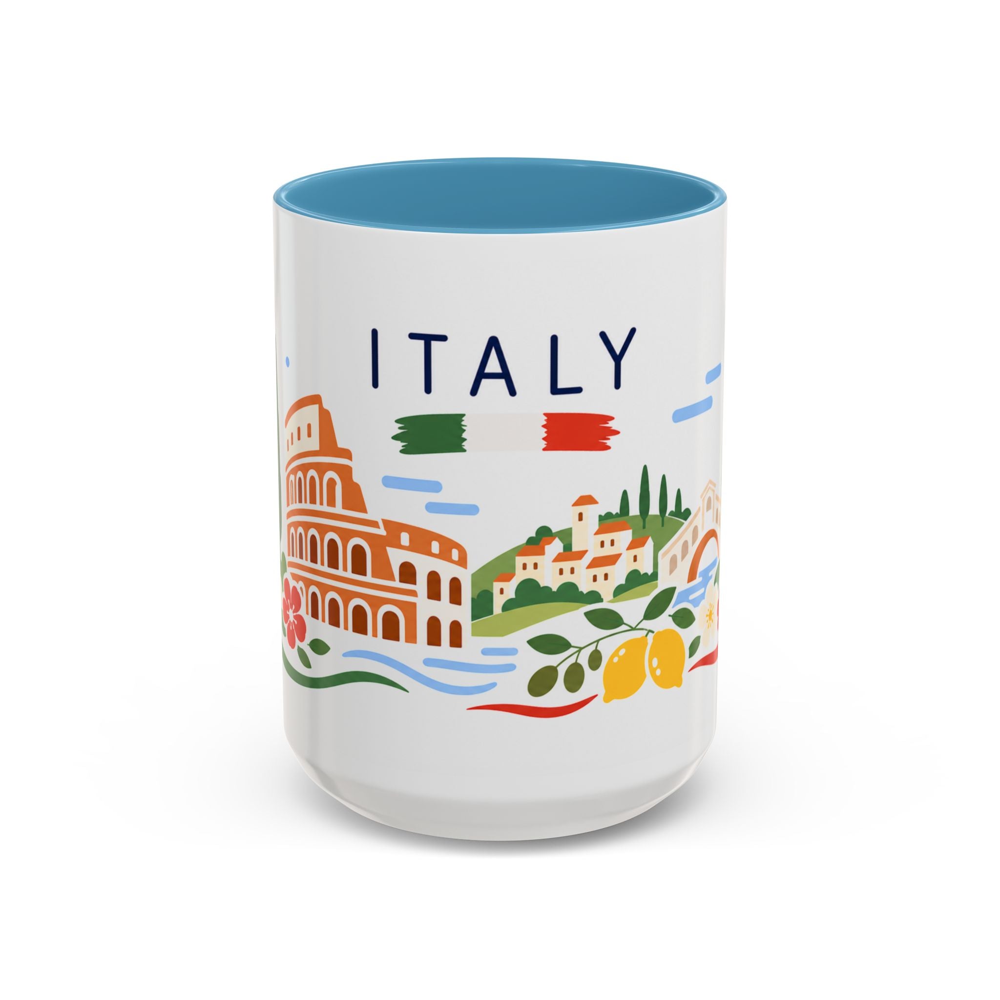 Italy Coffee Mug | Travel Souvenir Accent Mug | Country Gift Ceramic Cup 11oz 15oz