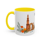 Delhi Coffee Mug | India Travel Souvenir | Porcelain Decal City Gift | 11oz 15oz Accent Mug