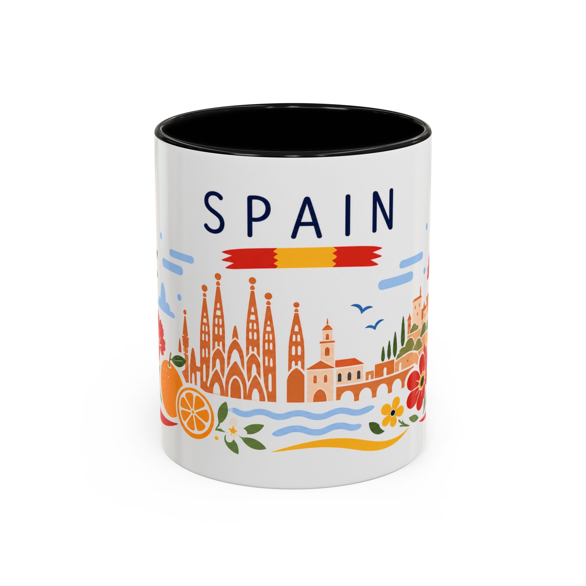 Spain Coffee Mug | Travel Souvenir Accent Mug | Country Gift Ceramic Cup 11oz 15oz