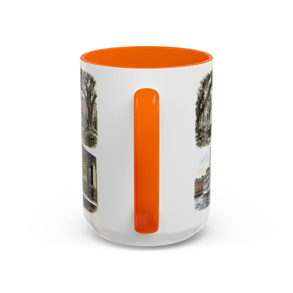 Savannah Coffee Mug | United States Travel Souvenir | Vintage Illustrated City Gift | 11 oz 15 oz Accent Mug