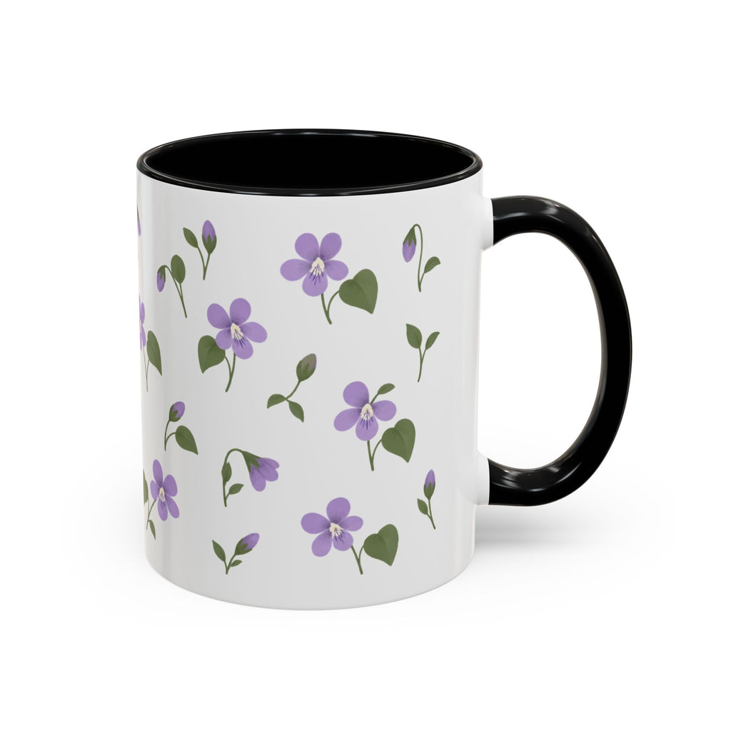 Illinois Violet Mug, State Flower Floral Coffee Cup, 11oz Botanical Gift