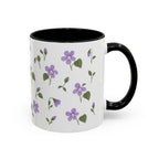 Illinois Violet Mug, State Flower Floral Coffee Cup, 11oz Botanical Gift