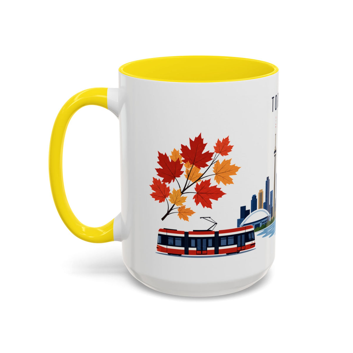 Toronto Coffee Mug | Canada Travel Souvenir | Porcelain Decal City Gift | 11oz 15oz Accent Mug