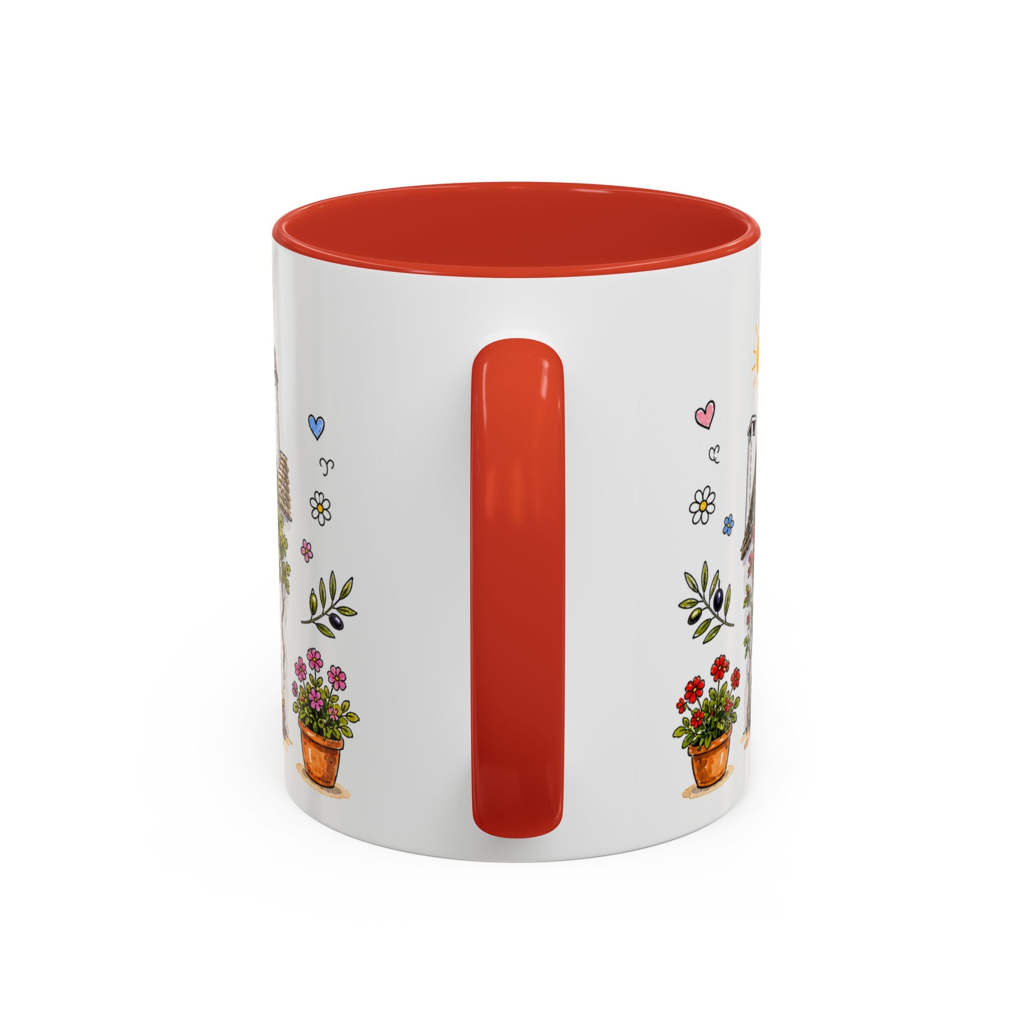 Alberobello Illustrated Travel Mug | Italy Souvenir Accent Coffee Mug | 11oz 15oz Ceramic Cup