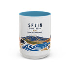 Spain World Champions Mug | 2010 2026 Spanish Soccer Gift | Two Time Football Champion Cup | 11oz 15oz Accent Mug