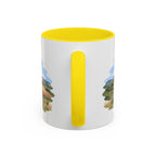 Theodore Roosevelt National Park Coffee Mug | Solid Color Block Park Souvenir | 11oz 15oz Accent Mug