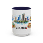 Tampa Illustrated Travel Mug | City Souvenir Accent Coffee Mug | 11oz 15oz Ceramic Cup