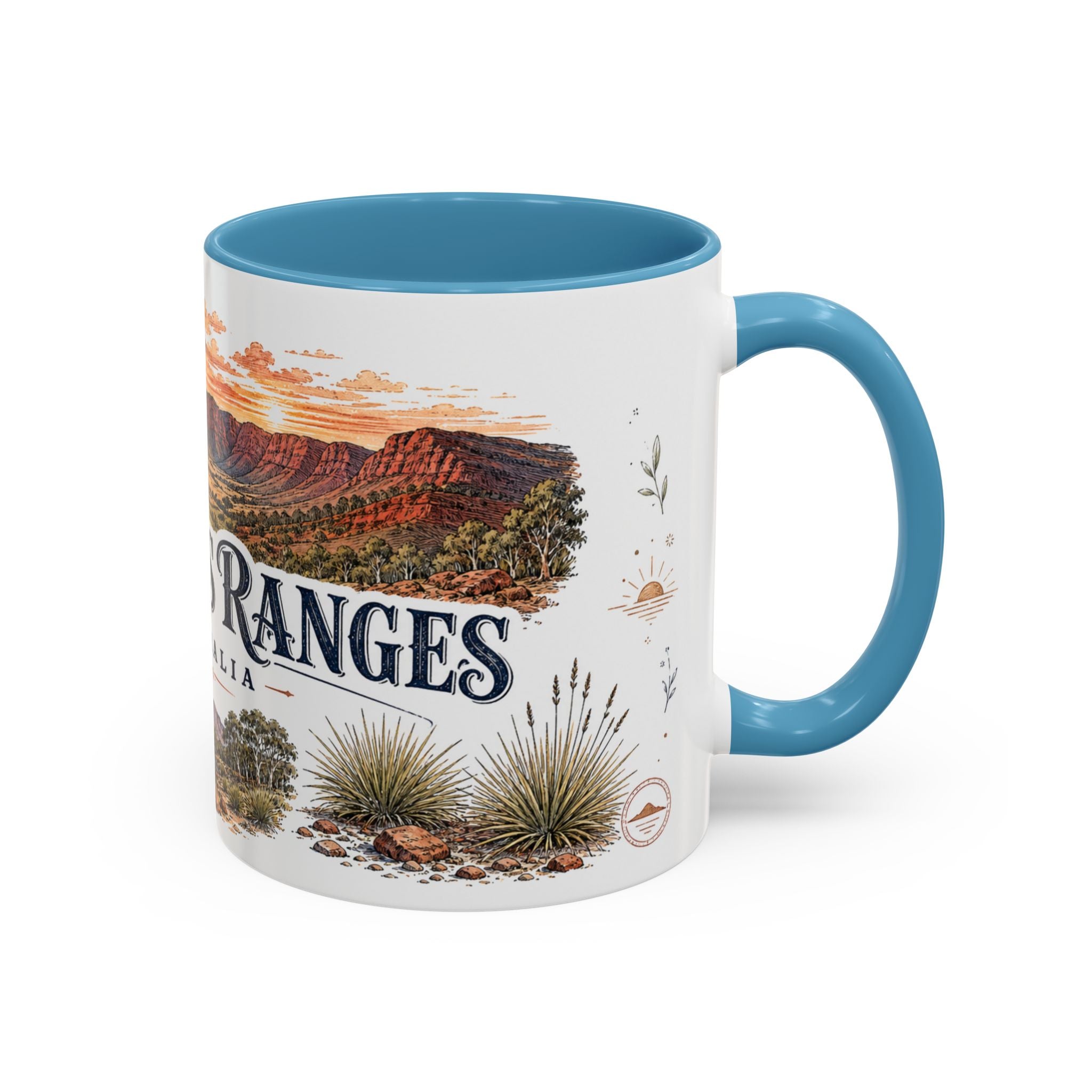 Flinders Ranges Mug, Australia Travel Souvenir, Bucket List Gift, Accent Ceramic Coffee Mug 11oz 15oz