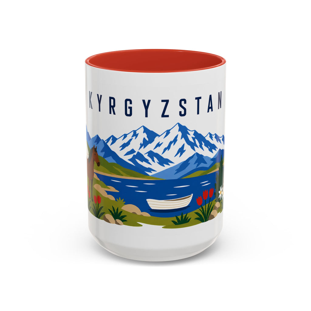 Kyrgyzstan Coffee Mug | Travel Souvenir Accent Mug | Country Gift Ceramic Cup 11oz 15oz