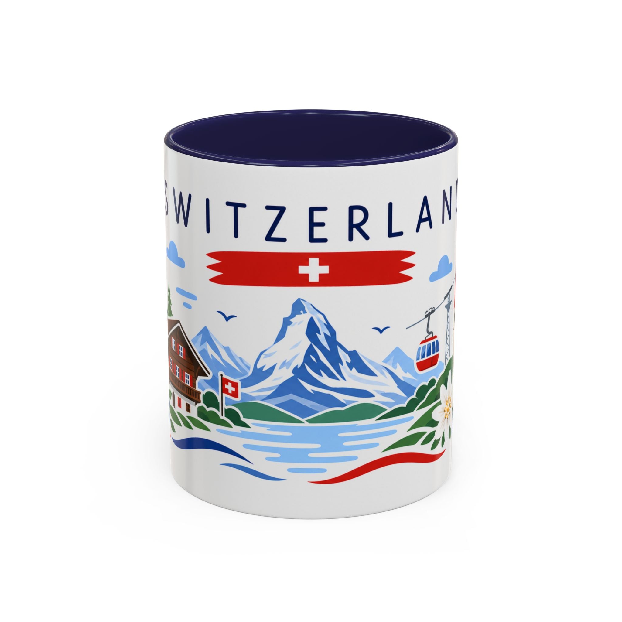 Switzerland Coffee Mug | Travel Souvenir Accent Mug | Country Gift Ceramic Cup 11oz 15oz
