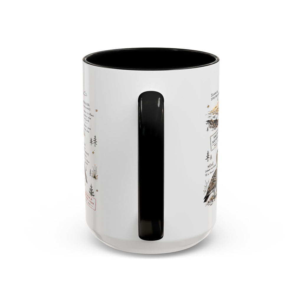 Haleakala National Park Coffee Mug | Hawaii Maui Sunrise Crater Gift | Accent Color Ceramic 11oz 15oz