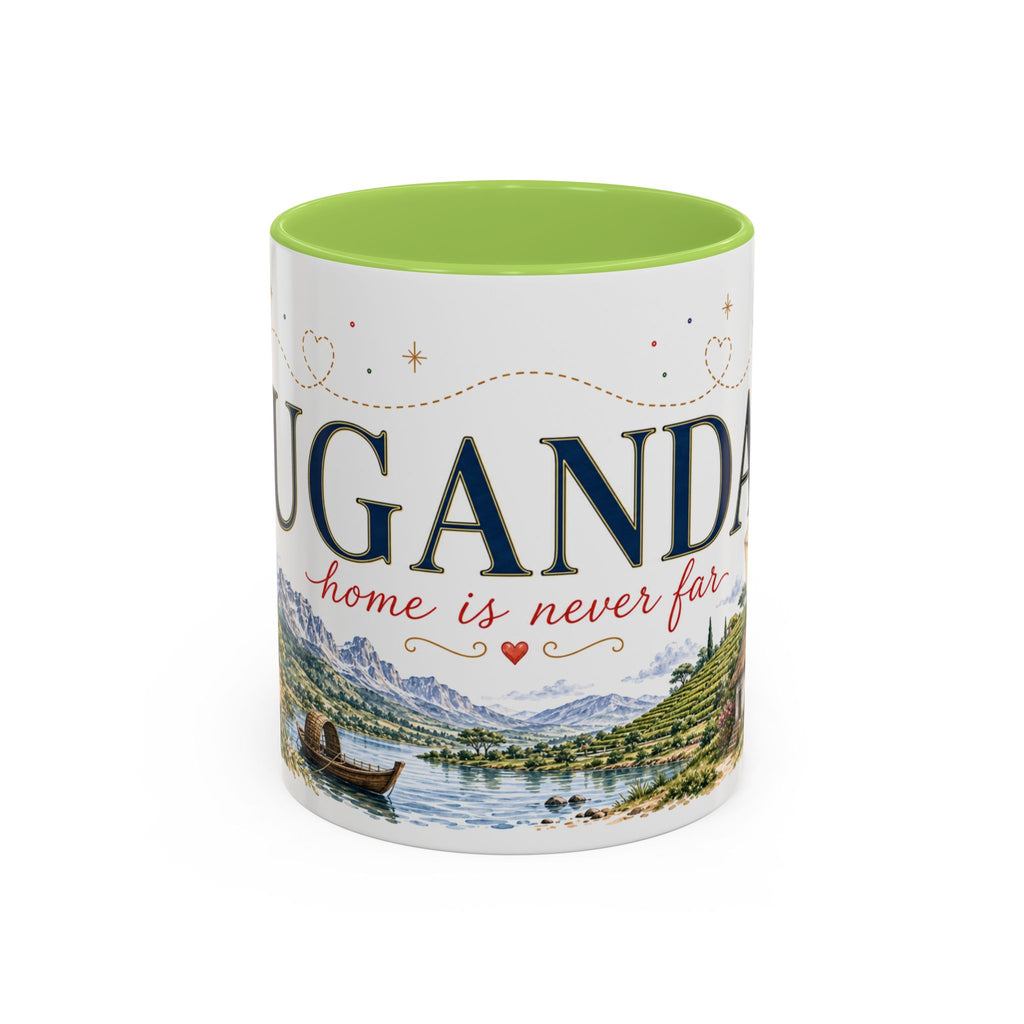 Uganda Home Country Mug | Moving Away Gift | Long Distance Friendship | 11 oz 15 oz Accent Mug