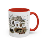 Sequoia Coffee Mug | National Park Hiking California Gift | Accent Color Ceramic 11oz 15oz