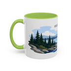 Isle Royale National Park Coffee Mug | Solid Color Block Park Souvenir | 11oz 15oz Accent Mug