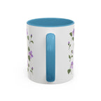 New Jersey Violet Mug, State Flower Floral Coffee Cup, 11oz Botanical Gift