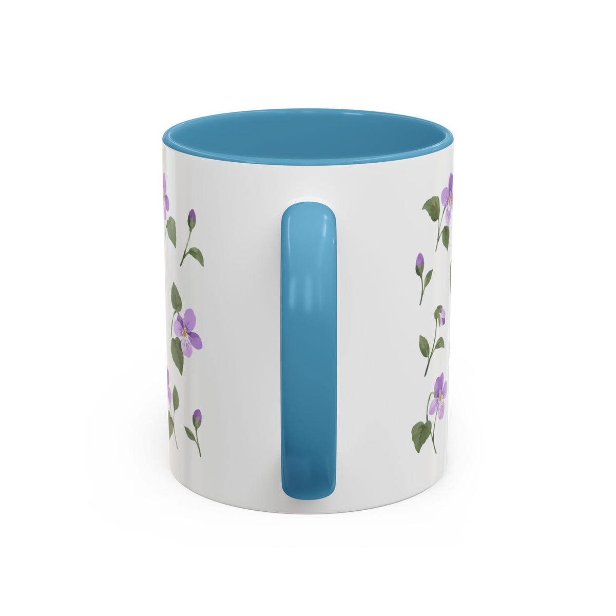 New Jersey Violet Mug, State Flower Floral Coffee Cup, 11oz Botanical Gift