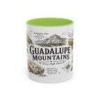 Guadalupe Mountains National Park Coffee Mug | Texas Desert Peaks Hiking Gift | Accent Color Ceramic 11oz 15oz