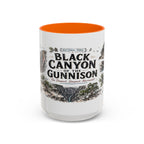 Black Canyon of the Gunnison National Park Coffee Mug | Colorado Deep Canyon Hiking Gift | Accent Color Ceramic 11oz 15oz
