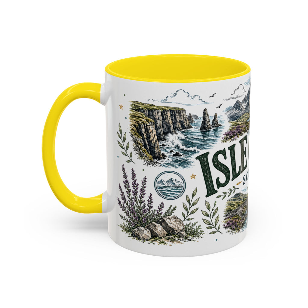 Isle of Skye Mug, Scotland Travel Souvenir, Bucket List Gift, Accent Ceramic Coffee Mug 11oz 15oz