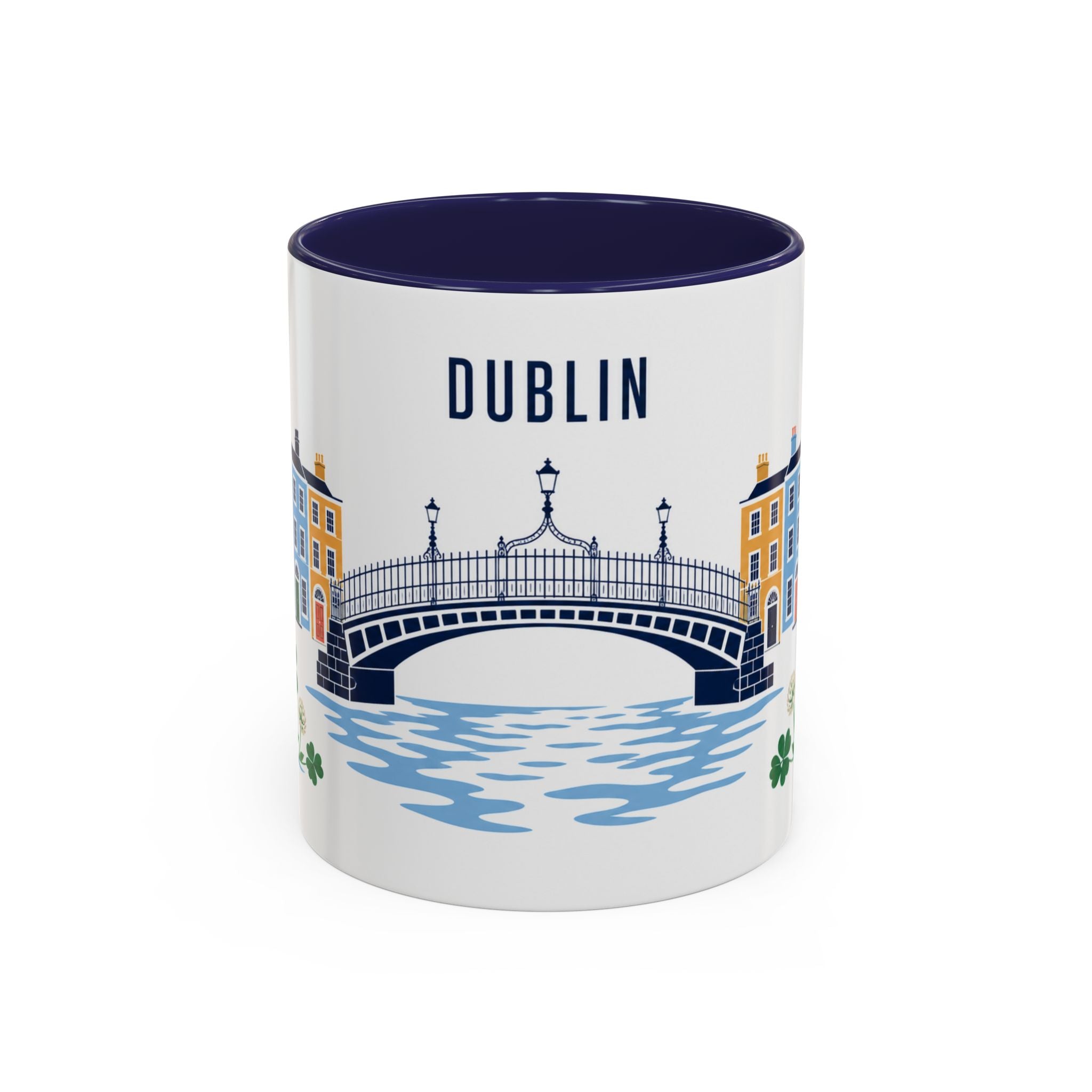 Dublin Coffee Mug | Ireland Travel Souvenir | Porcelain Decal City Gift | 11oz 15oz Accent Mug