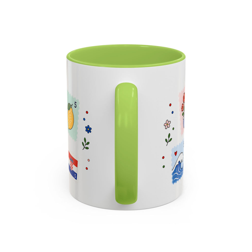 Dubrovnik Coffee Mug | Postage Stamp Collage Mug | Travel Souvenir Accent Cup 11oz 15oz