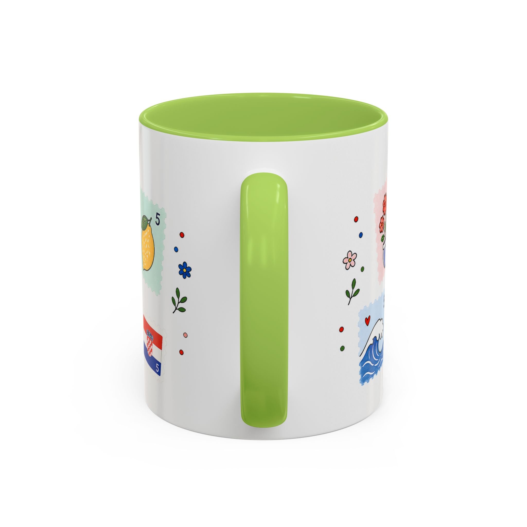 Dubrovnik Coffee Mug | Postage Stamp Collage Mug | Travel Souvenir Accent Cup 11oz 15oz