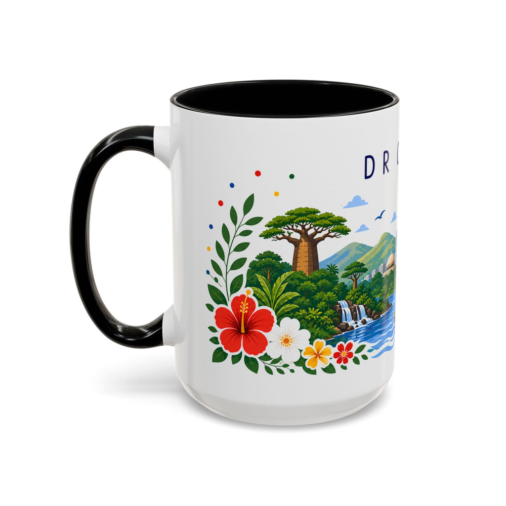 DR Congo Coffee Mug | Travel Souvenir Accent Mug | Place Gift Ceramic Cup 11oz 15oz