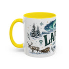 Lapland Coffee Mug | Travel Destination Souvenir Gift | Accent Color Ceramic 11oz 15oz