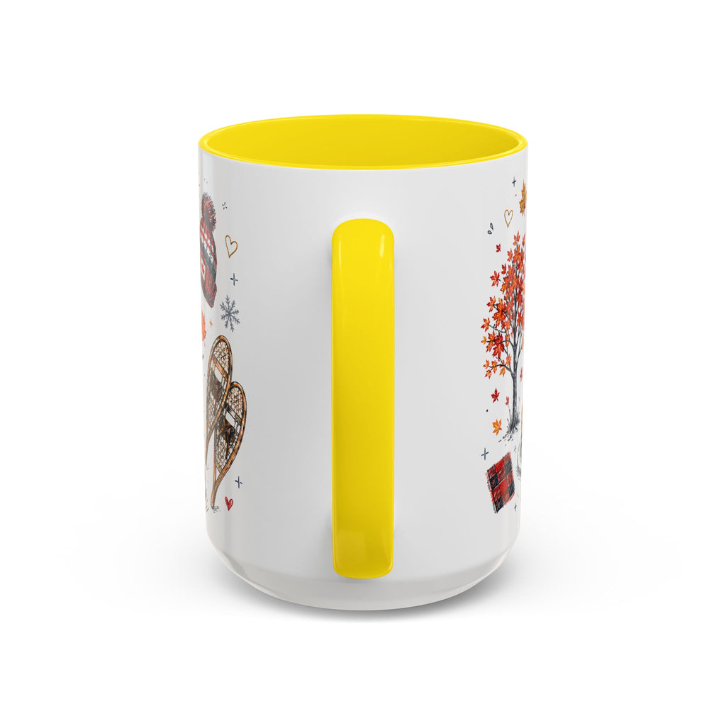Maple Leaf Forever Coffee Mug | Canadian Pride Gift | Accent Color Ceramic 11oz 15oz