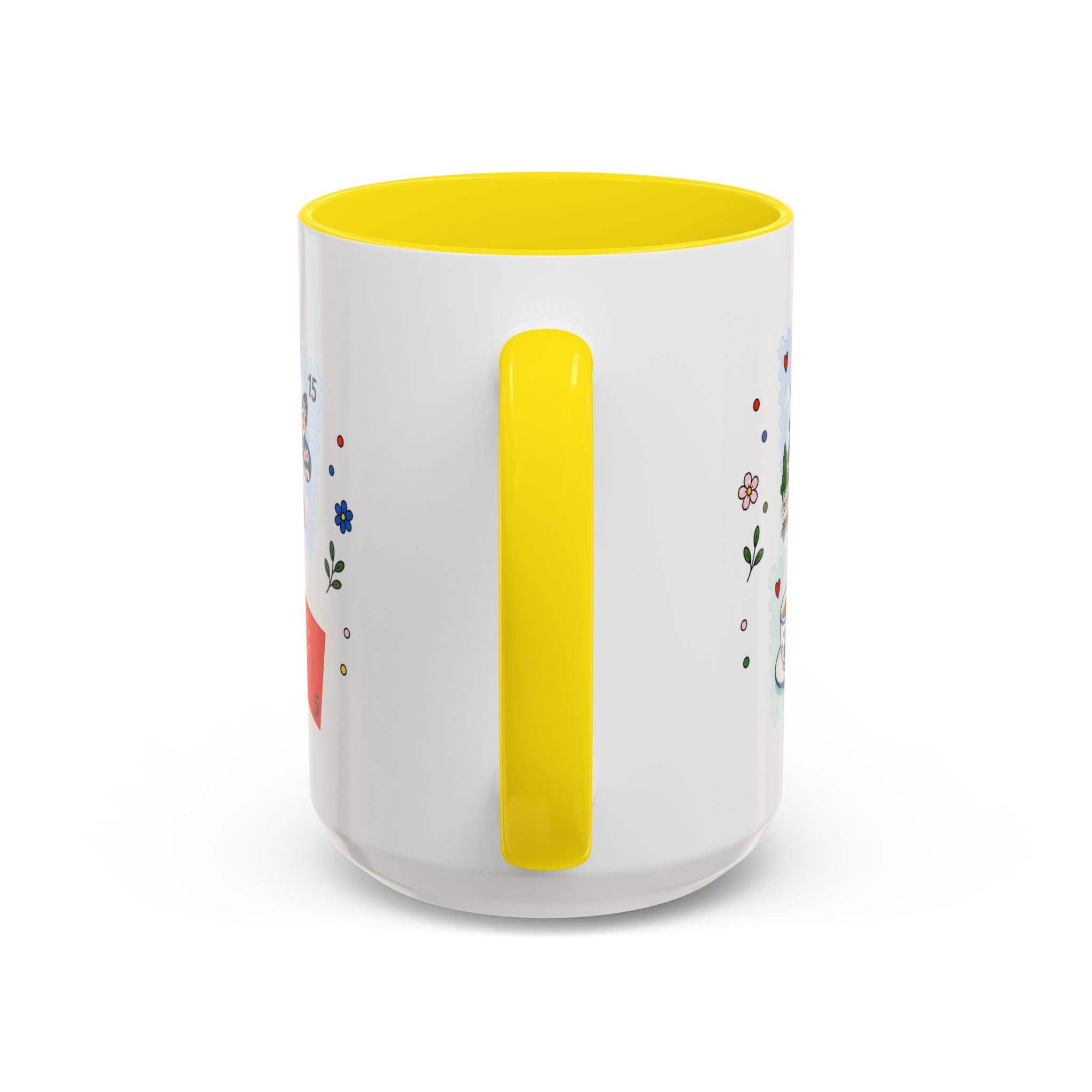 Beijing Coffee Mug | Postage Stamp Collage Mug | Travel Souvenir Accent Cup 11oz 15oz