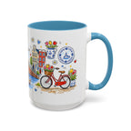 Amsterdam Travel Mug | European City Souvenir Accent Coffee Mug | 11oz 15oz Ceramic Cup