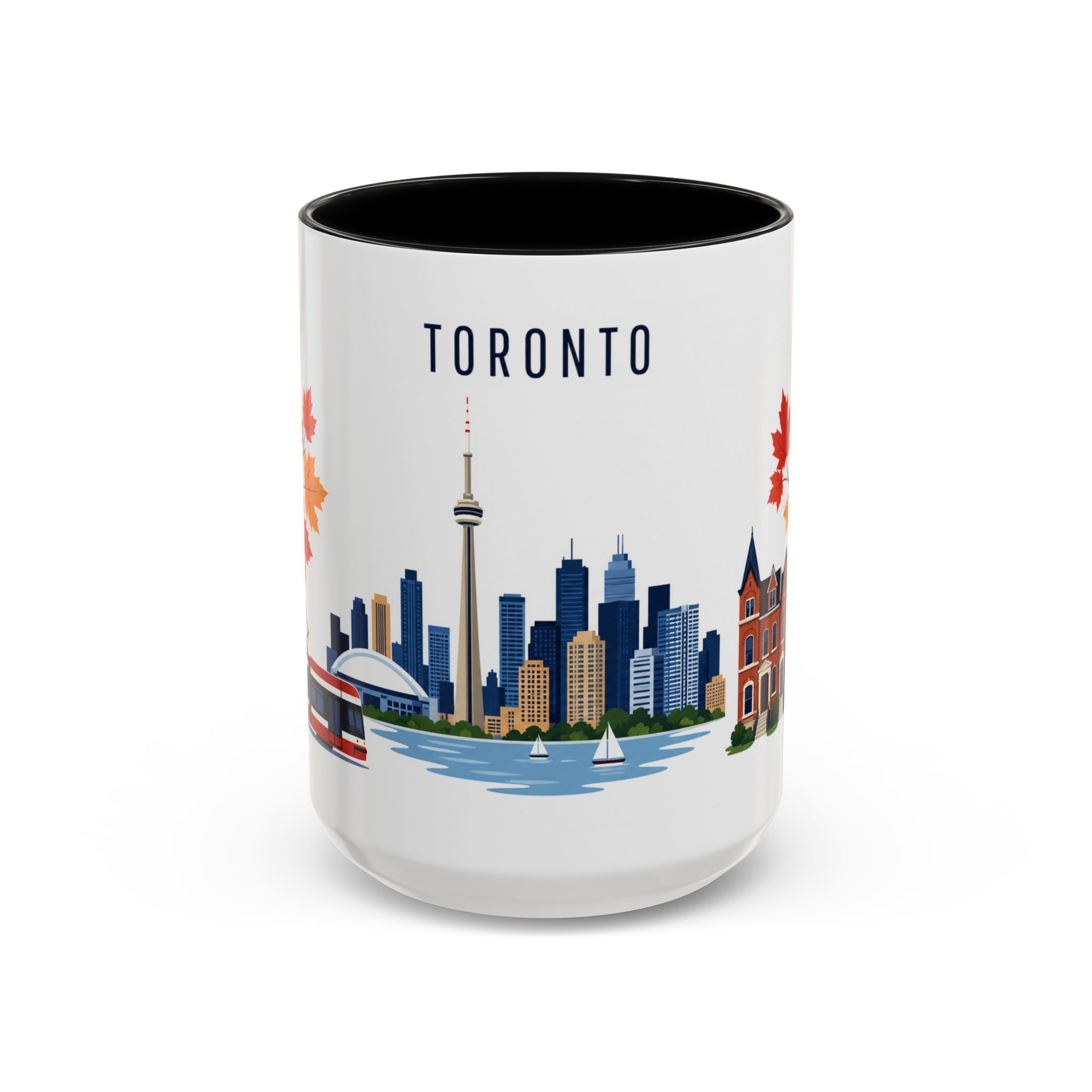 Toronto Coffee Mug | Canada Travel Souvenir | Porcelain Decal City Gift | 11oz 15oz Accent Mug