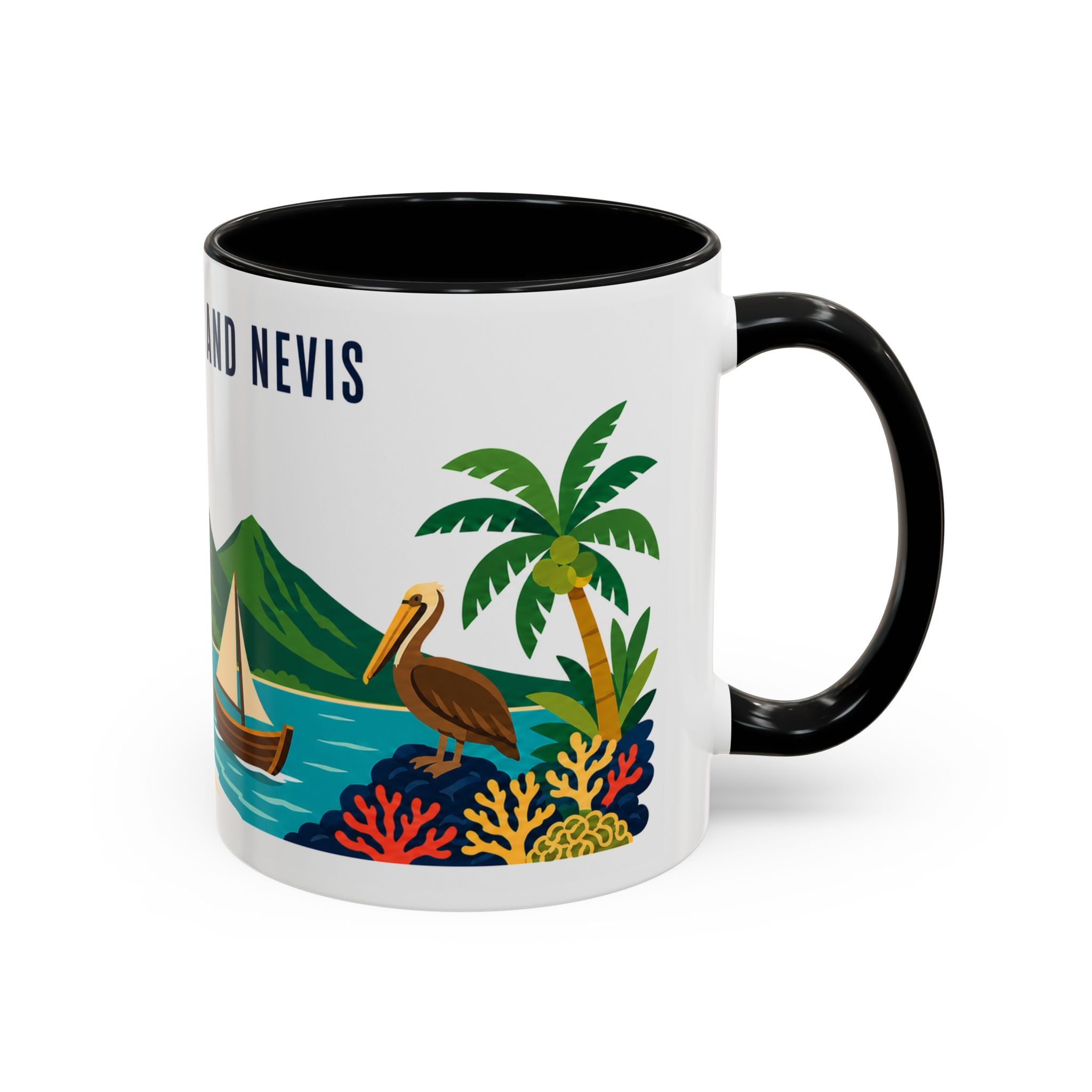 Saint Kitts and Nevis Coffee Mug | Travel Souvenir Accent Mug | Country Gift Ceramic Cup 11oz 15oz