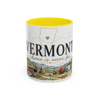 Vermont Home State Mug | Moving Away Gift | Long Distance Friendship Coffee Cup | 11oz 15oz Accent Mug