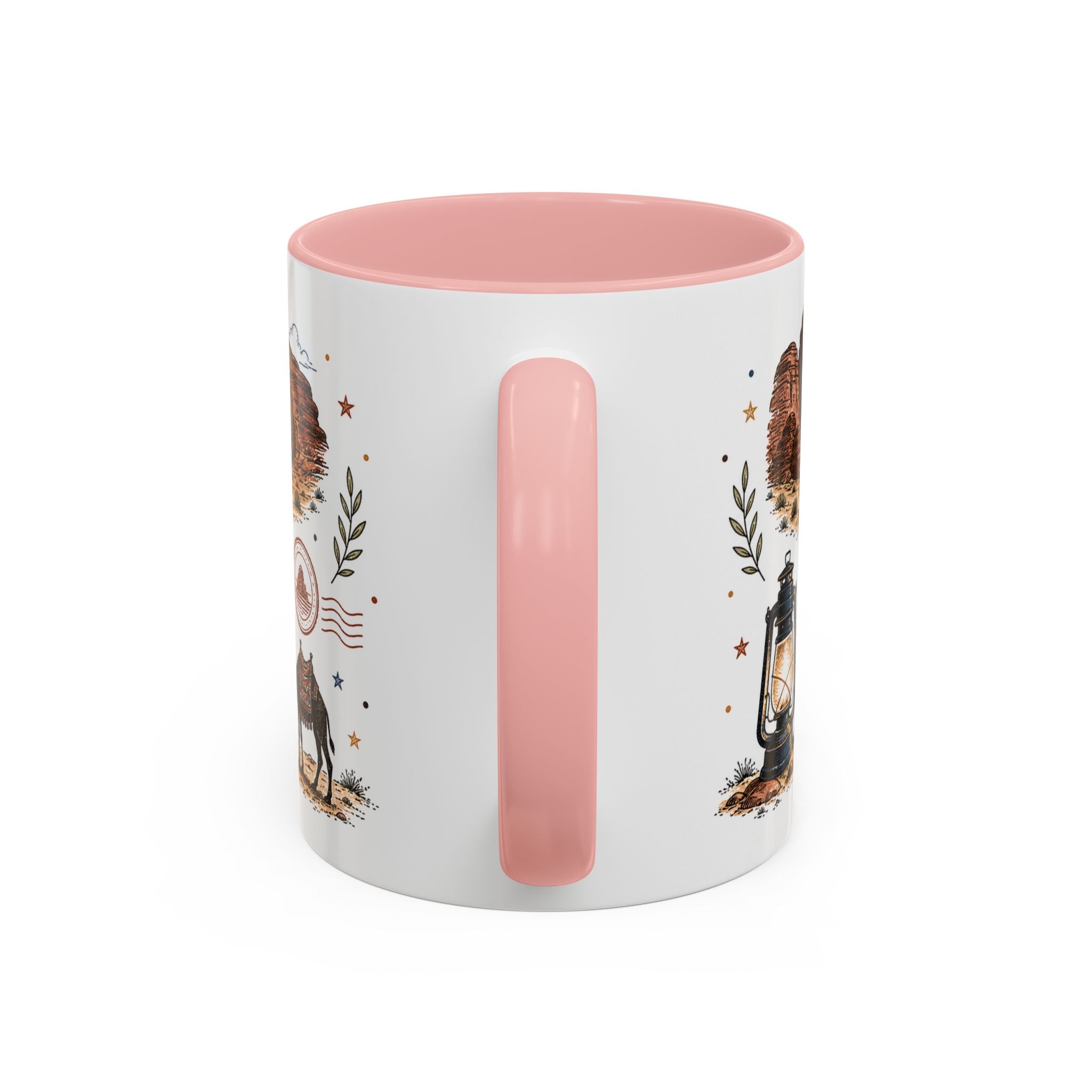 Wadi Rum Coffee Mug | Travel Destination Souvenir Gift | Accent Color Ceramic 11oz 15oz