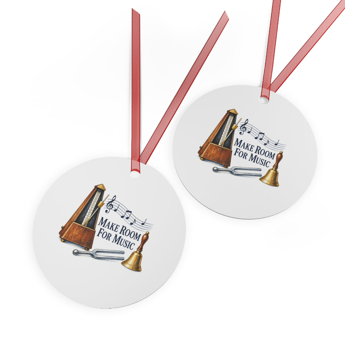 Make Room for Music Teacher Round Metal Ornament | Teacher Gift